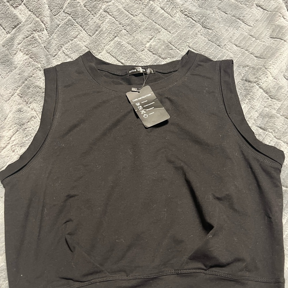 Classic Black Muscle Tee for Women